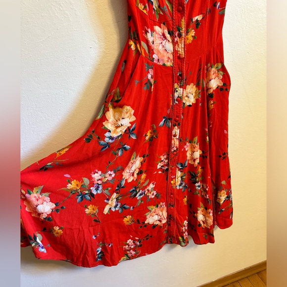 Yumi Kim Mercer Street Midi Dress In Symphony Red Size XS - Picture 5 of 16